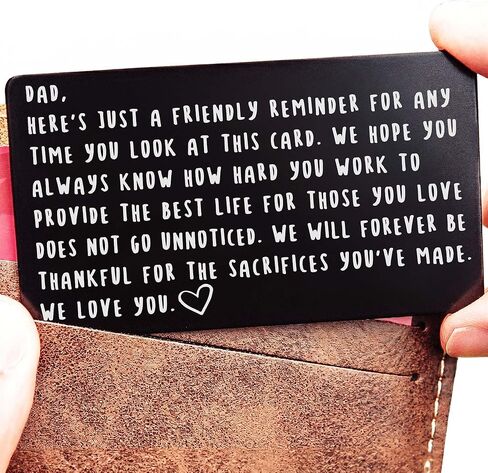 Wallet Card for Dad – Birthday, Valentine's, and Father's Day Gift from Son or Daughter, New Dad Keepsake, Best Dad Ever, Meaningful and Unique Gift for Fathers in Saudi Arabia