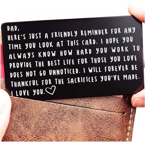 Wallet Card for Dad – Birthday, Valentine's, and Father's Day Gift from Son or Daughter, New Dad Keepsake, Best Dad Ever, Meaningful and Unique Gift for Fathers in Saudi Arabia