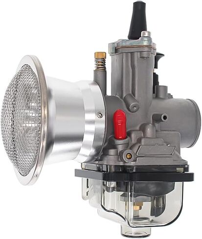 Universal Aluminum Air Filter Cup for PWK PE Carburetors — CNC Throttle Bell-Mouth Intake for Motorcycle, ATV, Dirt Bike (Silver, 50MM) in Saudi Arabia