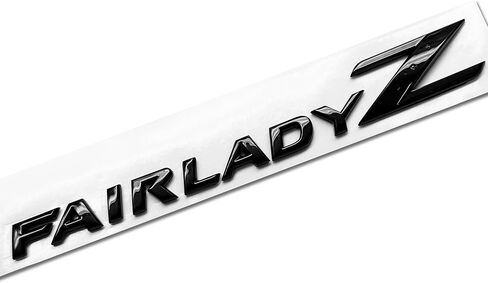 Generic 3D glossy black fair lady Z letter car sticker emblem badge for rear trunk tailgate, 3DBadge-FAIRLADYZ in Kuwait