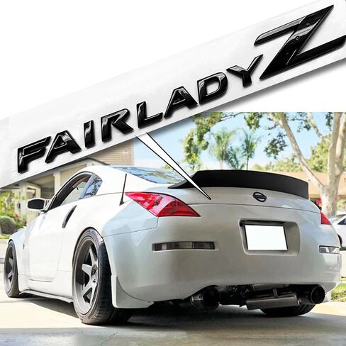 Generic 3D glossy black fair lady Z letter car sticker emblem badge for rear trunk tailgate, 3DBadge-FAIRLADYZ in Kuwait
