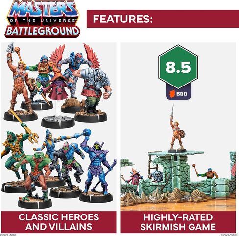 Masters of The Universe Battleground Expansion Set - Wave 3 Masters of The Universe Faction - Includes 2 Character minis Man-E-Faces and Buzz-Off, Terrain, Rules and More - for Ages 14+ in Kuwait