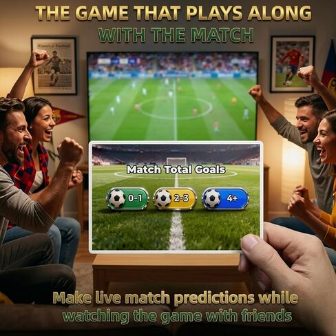 World Cup 2026 Soccer Cards Party Games - 90 Card Set Live Match Prediction Cards Game for Watch Parties & Game Nights, Fun Interactive Soccer Game for Fans in Kuwait