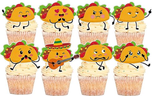 Summer Ween Party Decorations - 24 Pcs Orange Funny Summer Halloween Themed Supplies Favors for Boys Girls Spooky Hawaii Beach Ghosts Cupcake Toppers Set Cake Cupcakes Dessert Decor in Saudi Arabia