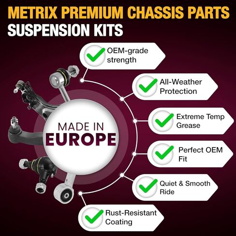 Metrix Premium Chassis Parts GDX - 4 PC Front Sway Bar Stabilizer End Link & Outer Tie Rod End Kit Fits 1998-2003 Ford Explorer, 1998-2011 Ranger,1998-2001 Mazda B2500, K700542 ES800290 Made in Europe in Saudi Arabia