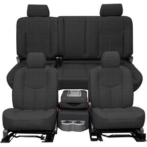 Thickened Composite Fabric Seat Covers for Chevy Silverado & GMC Sierra 1500 1999-2006 & Classic Soft Foam-Padded Front&Rear Covers Easy to Clean & Install-Black in Saudi Arabia