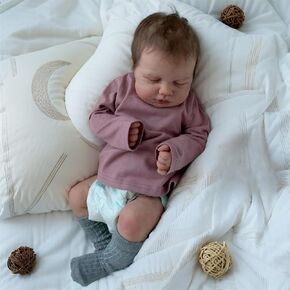 Pinky Reborn Anatomically Correct Baby Girl 20 Inch 50cm Realistic Reborn Baby Dolls Silicone Full Body Sleeping Newborn Doll Lifelike Silicone Babies Infant Doll for Kids Gifts in Saudi Arabia
