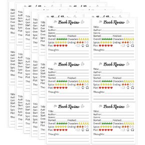 90 PCS Book Review Stickers, Minimalist Design Self-Stick Labels for Readers and Book Clubs, 2.75 x 2.95 Inches in Saudi Arabia