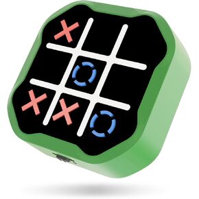 3 in 1 Electronic Tic Tac Toe Game, Handheld Digital Tic Tac Toe Bolt Game with Silent Mode, Portable Learing Toy Gift for Kids & Adults, Green in Saudi Arabia