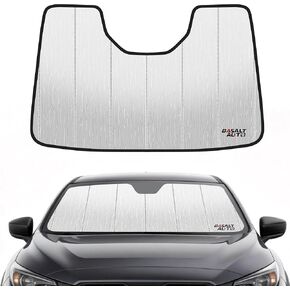 2024-2026 Crosstrek Windshield Sun Shade Compatible for 2024-2026 Subaru Crosstrek Impreza Silver Reflective Foldable Front Sun Visor Sunshade Protector with Storage Bag Keep Interior Cool in Saudi Arabia