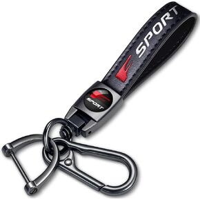leather car keychain set for Lexus F Sport men and women family present keychain key ring lanyard accessories (black) in Kuwait
