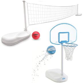 طوق كرة السلة Clear Shot Pool من Dunn-Rite مع حافة من الفولاذ المقاوم للصدأ قابلة للتعديل ولوحة خلفية شفافة وقاعدة مملوءة بالماء وكرة سلة مقاومة للماء in Kuwait
