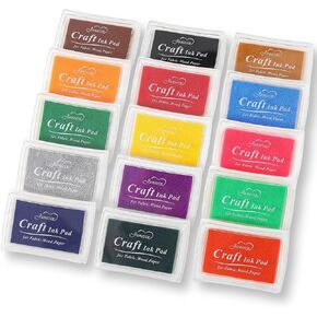 houlishu OLULU Craft Ink Pad Set, 15 Vibrant Colors, for Rubber Stamps, DIY Crafts, Card Making, Scrapbooking in Saudi Arabia