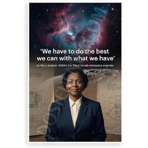 Mary Jackson "We Have to Do the Best We Can with What We Have" Inspirational 12x18 US Made Poster in Saudi Arabia