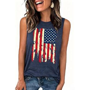 Womens Tank Tops Summer Graphic Tees Sleeveless Crewneck Top Vintage Loose Vacation Vest Casual Tunic Shirts in Saudi Arabia