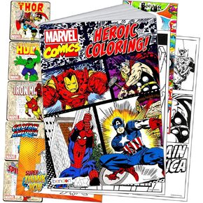 Avengers Coloring Book Featuring The Hulk, Iron Man, Spiderman, Captain America, and More, Set Includes Avengers Stickers, Coloring Pages, Reward Sticker Set, and More in Saudi Arabia