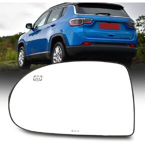 Left Driver Side Mirror Glass Replacement fit for 2007 2008 2009 2010 2011 2012 2013 2014 2015 2016 2017 Jeep Compass, Heated Door Mirror Replace for 68000023AA in Saudi Arabia
