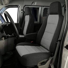 600D Waterproof Heavy Duty Oxford Fabric Front Seat Covers for Ford E150 E250 E350 2009-2023 High Back Bucket Seats, Scratch Resistant, Tear Proof, Anti-Scuff, Wear-Resistant Protection-Gray in Saudi Arabia