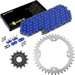 Caltric Blue Drive Chain and Sprockets Kit Compatible With Yamaha Raptor 250 YFM250 2008-2013 in Kuwait