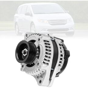 مولد 12 فولت 130 أمبير، مناسب 2011-2013 Honda Odyssey، مناسب 2012-2015 بايلوت، مناسب 2012-2014 Ridgeline 3.5L V6، بكرة 6 أخدود، يستبدل OE # 31100-RV0-A01، 104210-1240، 11573 in Kuwait