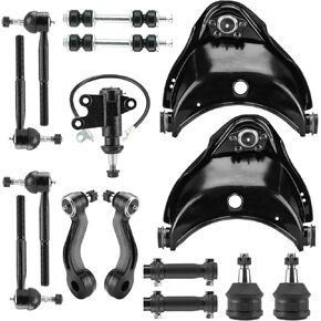 2WD Front End 15pc Suspension Kit for Chevy GMC Tahoe Yukon C1500 C2500 Front Upper Control Arms w/Lower Ball Joints Sway Bars Tie Rods Idler Pitman Arm Sleeves Idler Bracket K620160 K620161 in Kuwait