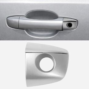 Door Handle Cap for Audi Q5 and A4L 2013 2014 2015 2016, Front Left Chrome Exterior Door Handle Key Hole Cover Lock Cap Replaces 8R0837899 (Platinum) in Saudi Arabia
