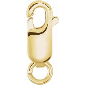 Single 14K Solid Yellow Gold Lobster Catch Lock Replacement for Necklaces, Bracelets or Jewelry Making | Lobster Claw Clasp with Open Jump Ring | #1 X-Small 7x2.7mm Made in Italy (1 Piece) in Kuwait