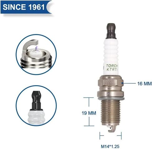 PK2 K7RTI Iridium Spark Plug Replace for NGK 2667/BKR7EIX, for Denso 3290 5310/IK22 5348/IK22G, for VW Beetle/Golf R/Jetta,for Chevrolet Cruze/Sonic LS LT LTZ RS 2012-2020 OEM in Kuwait