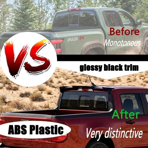 STSEV01 Rear Spoiler Cab Roof Wing Fit for Ford Maverick 2022-2026 Accessories Lariat/Lobo High/Standard/Tremor/XL/XLT All Beds and Cabs, Gloss Black Top Lip Exterior in Saudi Arabia