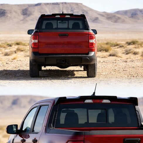 STSEV01 Rear Spoiler Cab Roof Wing Fit for Ford Maverick 2022-2026 Accessories Lariat/Lobo High/Standard/Tremor/XL/XLT All Beds and Cabs, Gloss Black Top Lip Exterior in Saudi Arabia