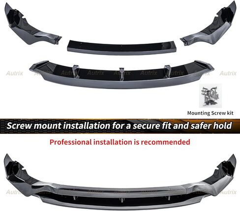 Front Bumper Lip Splitter Compatible with 2019-2023 BMW X5 G05 M Sport, Front Lip Spoiler Protector GT-Style Air Dam Chin Body Kit Gloss Black in Saudi Arabia