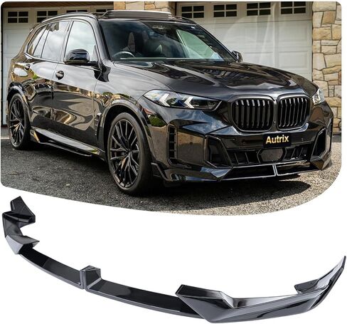 Front Bumper Lip Splitter Compatible with 2019-2023 BMW X5 G05 M Sport, Front Lip Spoiler Protector GT-Style Air Dam Chin Body Kit Gloss Black in Saudi Arabia