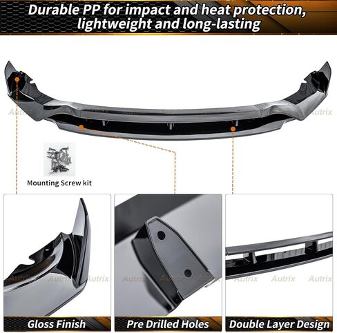 Front Bumper Lip Splitter Compatible with 2019-2023 BMW X5 G05 M Sport, Front Lip Spoiler Protector GT-Style Air Dam Chin Body Kit Gloss Black in Saudi Arabia