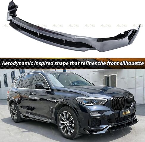 Front Bumper Lip Splitter Compatible with 2019-2023 BMW X5 G05 M Sport, Front Lip Spoiler Protector GT-Style Air Dam Chin Body Kit Gloss Black in Saudi Arabia