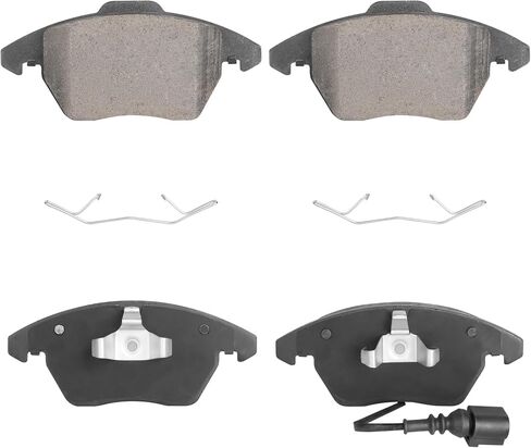 ILONPA Front Ceramic Disc Brake Pads Set for Volkswagen Jetta Passat Golf Beetle CC Eos GTI Rabbit, for Audi A3/A3 Quattro 2006-2013, for Audi TT 08 09, for Audi TT Quattro 09-15, 4PCS(With Hardware) in Kuwait