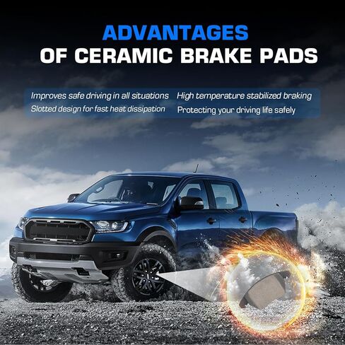 ILONPA Front Ceramic Disc Brake Pads Set for Volkswagen Jetta Passat Golf Beetle CC Eos GTI Rabbit, for Audi A3/A3 Quattro 2006-2013, for Audi TT 08 09, for Audi TT Quattro 09-15, 4PCS(With Hardware) in Kuwait