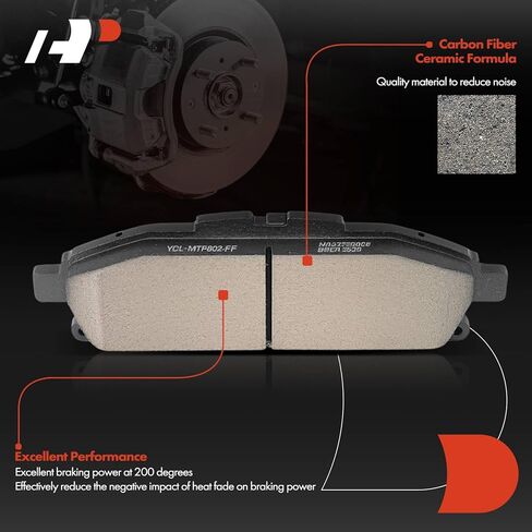 A-Premium Front Ceramic Brake Pads Set Compatible with Nissan Models - Quest 2011-2017, 4-Pack in Kuwait