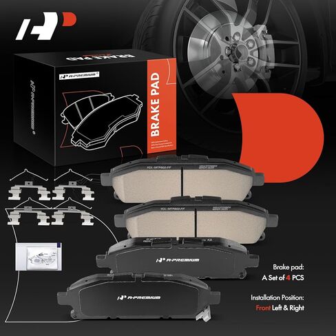 A-Premium Front Ceramic Brake Pads Set Compatible with Nissan Models - Quest 2011-2017, 4-Pack in Kuwait