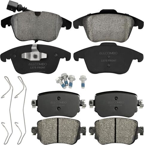 ALLCOMBO Front and Rear Brake Pads for 2016 2017 2018 Audi Q3 Quattro, 2015 2016 2017 2018 2019 2020 2021 Volkswagen Passat Ceramic Brakes Kit Replacement, 1375 1779 in Kuwait