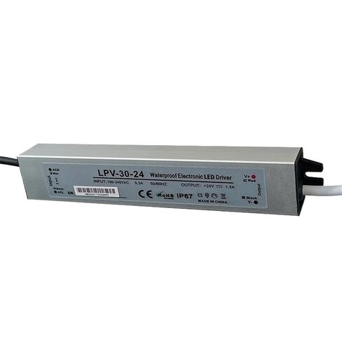 1pcs IP67 LPV 25W 30W Waterproof Switch Power Supply 220V to 12V 2.1A 24V 1.1A DC LED Outdoor 12V Transformer(24V 1.1A,30W) in Kuwait