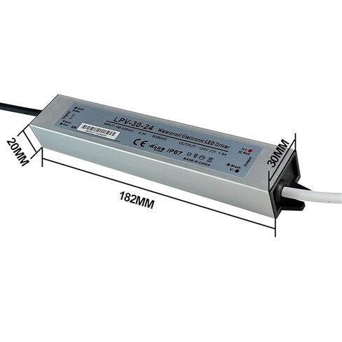 1pcs IP67 LPV 25W 30W Waterproof Switch Power Supply 220V to 12V 2.1A 24V 1.1A DC LED Outdoor 12V Transformer(24V 1.1A,30W) in Kuwait