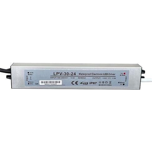 1pcs IP67 LPV 25W 30W Waterproof Switch Power Supply 220V to 12V 2.1A 24V 1.1A DC LED Outdoor 12V Transformer(24V 1.1A,30W) in Kuwait