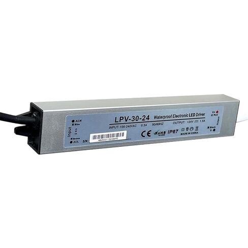 1pcs IP67 LPV 25W 30W Waterproof Switch Power Supply 220V to 12V 2.1A 24V 1.1A DC LED Outdoor 12V Transformer(24V 1.1A,30W) in Kuwait