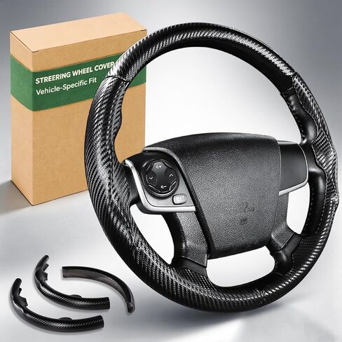 Aimato Customized Steering Wheel Cover for Toyota Camry 2007-2011/Highlander 2008-2013 Thin,Anti-Slip,Scratch-Resistant Exclusive Car Accessory for Toyota,Matte Black in Kuwait