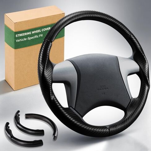 Aimato Customized Steering Wheel Cover for Toyota Camry 2007-2011/Highlander 2008-2013 Thin,Anti-Slip,Scratch-Resistant Exclusive Car Accessory for Toyota,Matte Black in Kuwait