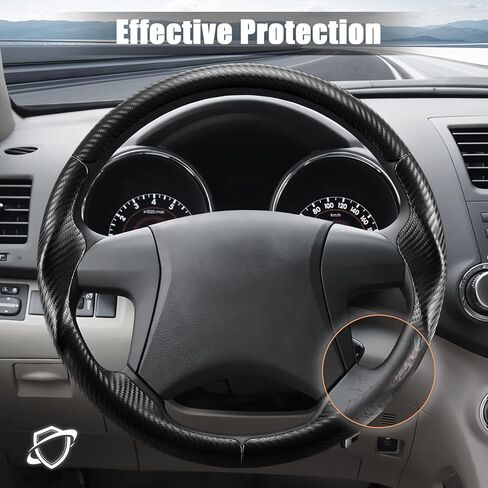 Aimato Customized Steering Wheel Cover for Toyota Camry 2007-2011/Highlander 2008-2013 Thin,Anti-Slip,Scratch-Resistant Exclusive Car Accessory for Toyota,Matte Black in Kuwait