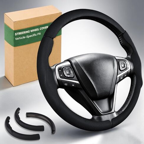 Aimato Customized Steering Wheel Cover for Toyota Camry 2007-2011/Highlander 2008-2013 Thin,Anti-Slip,Scratch-Resistant Exclusive Car Accessory for Toyota,Matte Black in Kuwait