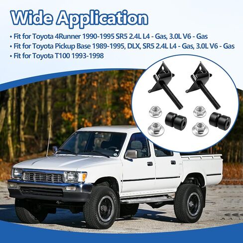 2Pcs Front Bumper Bracket Mounting Kit Fit for Toyota Pickup 1989-1995 4Runner 1990-1995 T100 1993-1998 Bumper Support Bracket Replace 52145-89102 90540-08018 in Saudi Arabia
