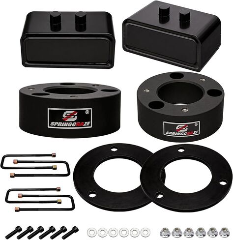 Leveling Lift Kit 3" Front + 2" Rear for 2004-2020 F150 2WD 4WD, Leveling kit with Strut Spacers, Blocks & Extended U-Bolts & Sound Isolator in Saudi Arabia
