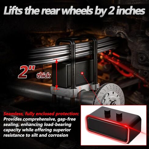 Leveling Lift Kit 3" Front + 2" Rear for 2004-2020 F150 2WD 4WD, Leveling kit with Strut Spacers, Blocks & Extended U-Bolts & Sound Isolator in Saudi Arabia